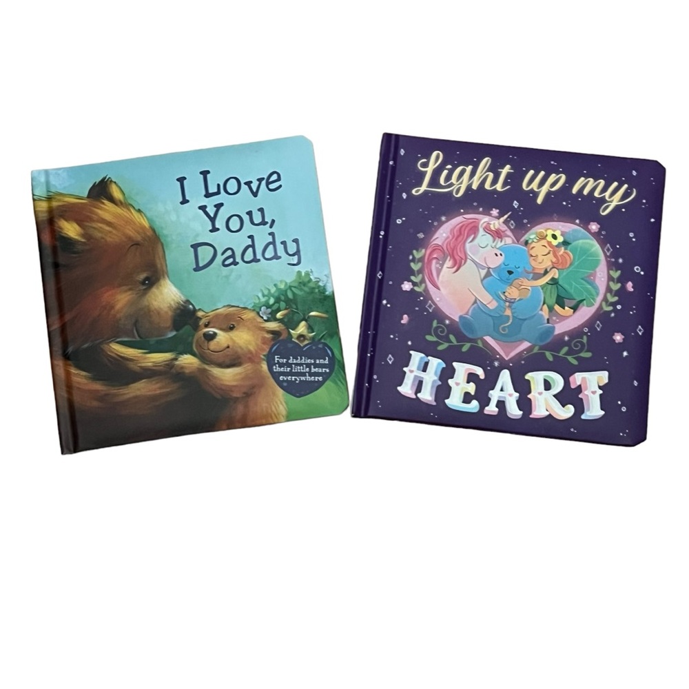 2 Pk Children's Books I Love You Daddy and Light Up My Heart